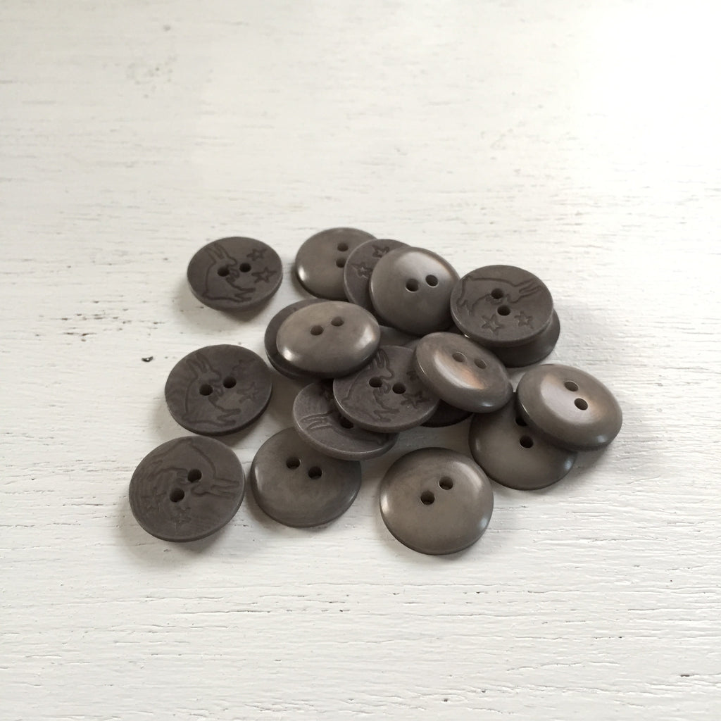 Gray Rabbit Tagua Buttons